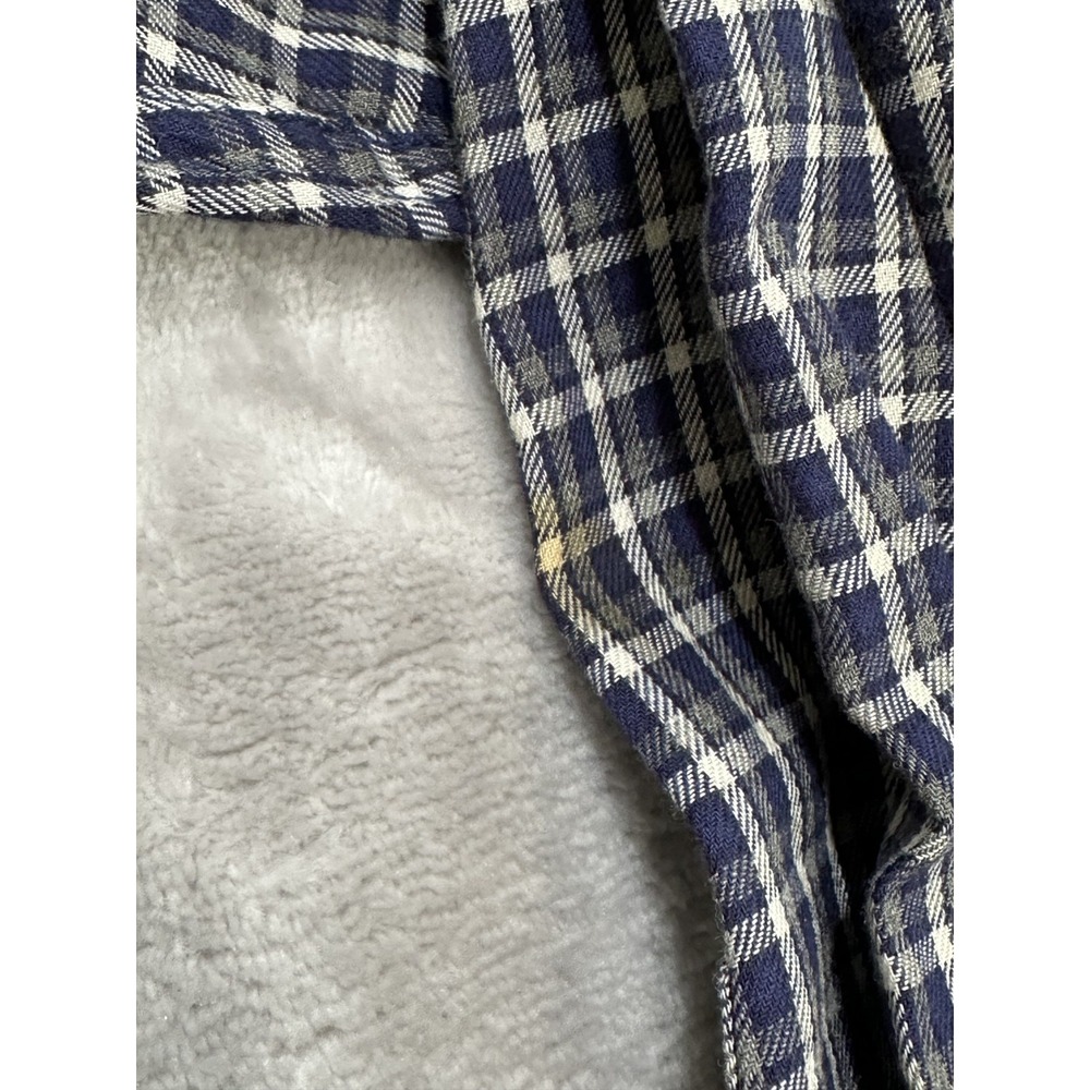 Ralph Lauren Polo Shirt Men's Size Medium Blue Gray Plaid Long Sleeve Button - Picture 5 of 8